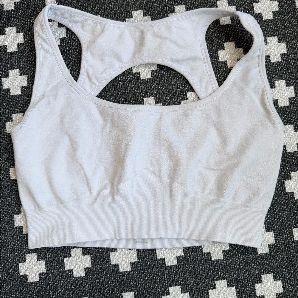 NVGTN Classic White Sports Bra